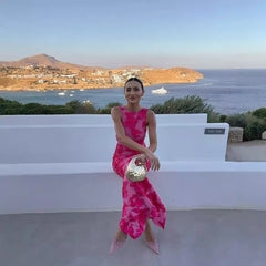 Charming Mesh Sheath Maxi Dress