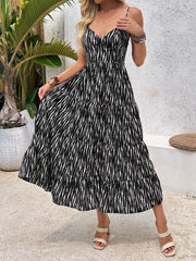 Tie Back Tiered Midi Cami Dress