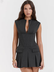 Eleania Pleated Corset Dress