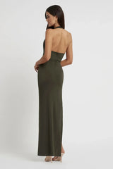 Alana Halter Backless Knitted Bandage Dress