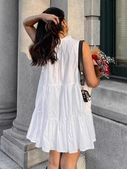 Tiered Sleeveless Summer Mini Dress