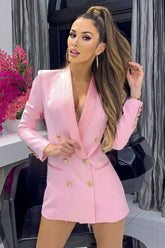 Long Sleeve Deep V-neck Elegant Blazer