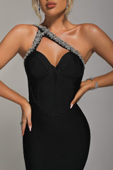 Crystal cocktail Dress-Black