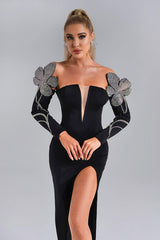 Sheia Off Shoulder Maxi Bandage Dress