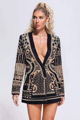 Padded Suit Jacket Bubble Bead Dress