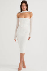 CHIC CORSET MESH MIDI