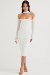 CHIC CORSET MESH MIDI