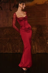 CHIC ELEGANT MAXI LACE DRESS