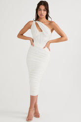 Lemily Cutout One-Shoulder Midi Bandage Dress