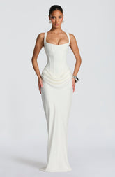 Elerna Maxi dress-White