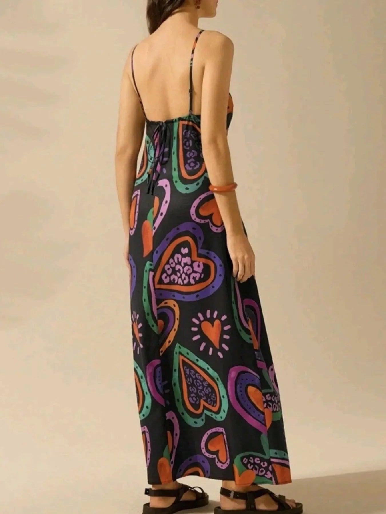 Printed Sleeveless Maxi Dress