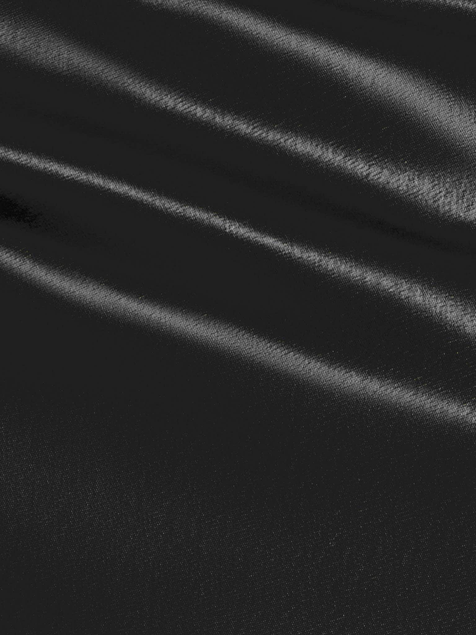 Satin V-neck Side Gathered Dress