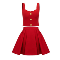 Elegant And Sexy Sleeveless Short Vest Corset Skirt
