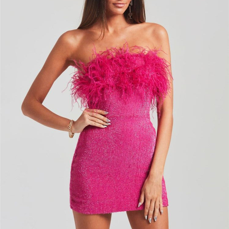 Airy Fashion Tassel Sheath Dress