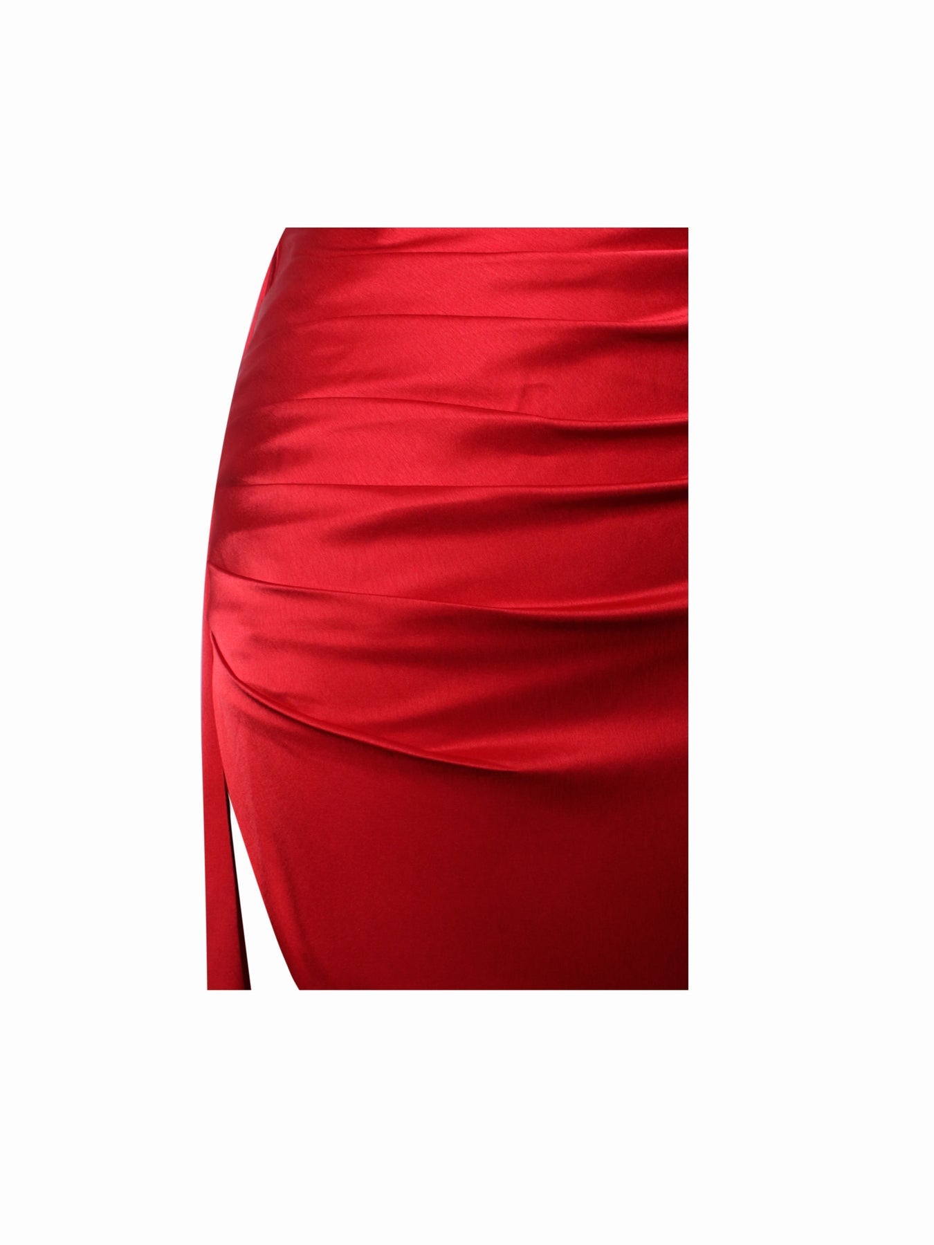 Off-shoulder Long Slit White Bandage Dress