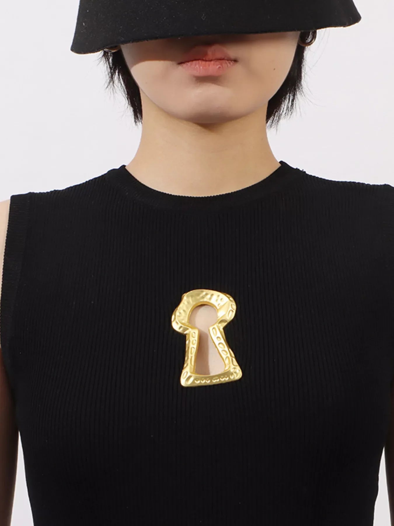 Slit Round Neck Sleeveless Dress