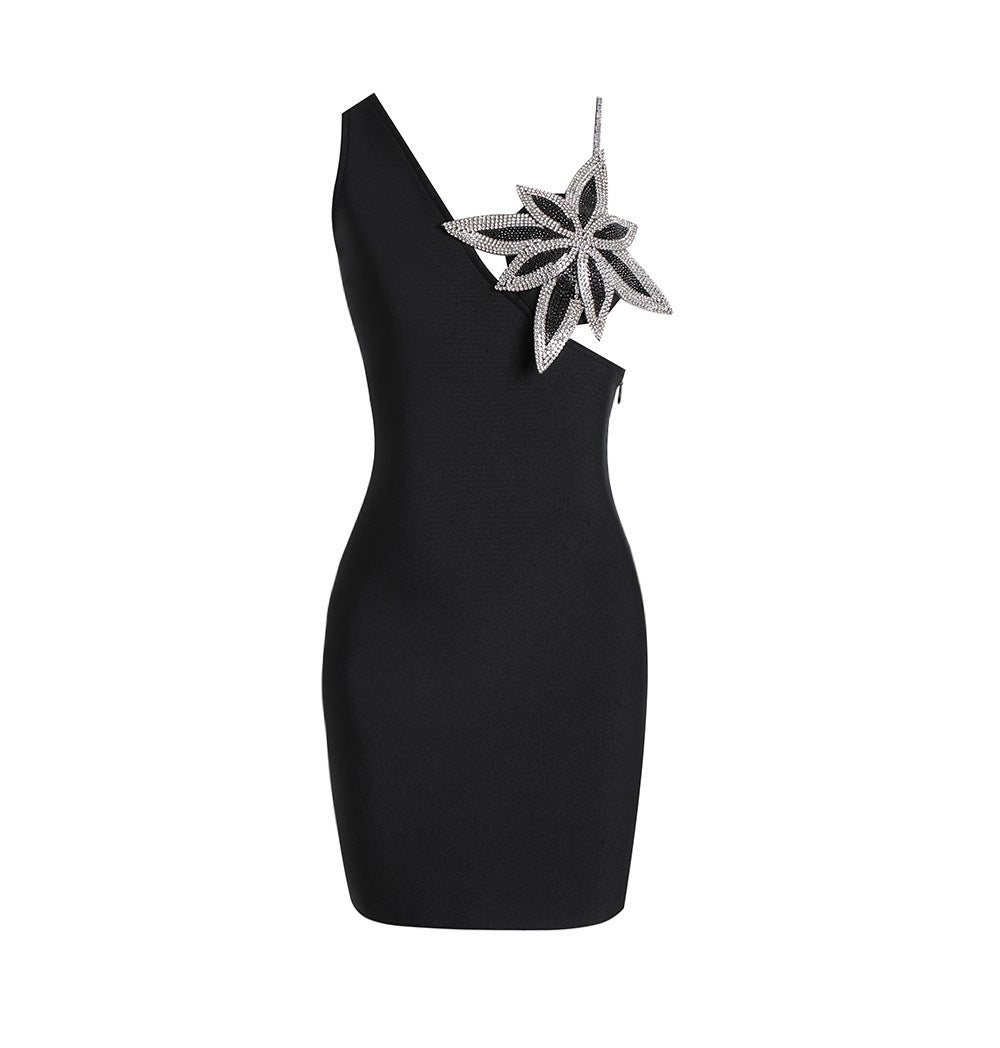 Aerila V-Neck Diamond Mini Dress