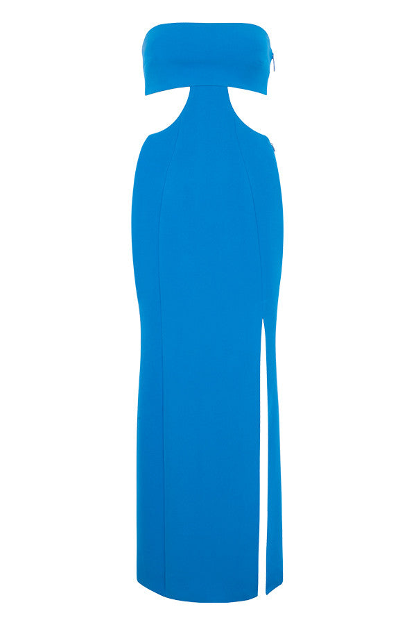 CHARMING STRAPLESS CUT OUT MAXI DRESS