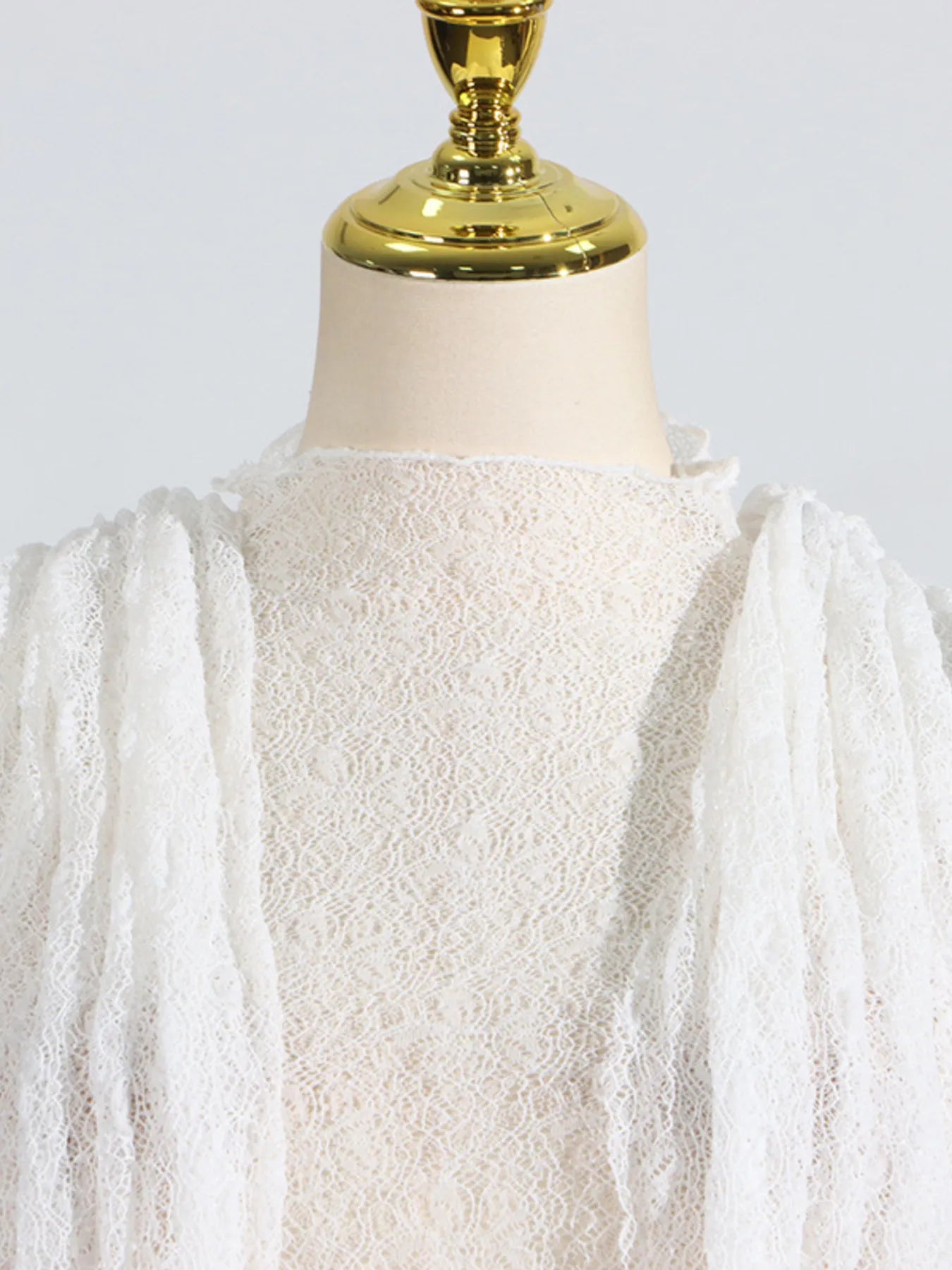 Ruffled Hem Lace Mini Dress