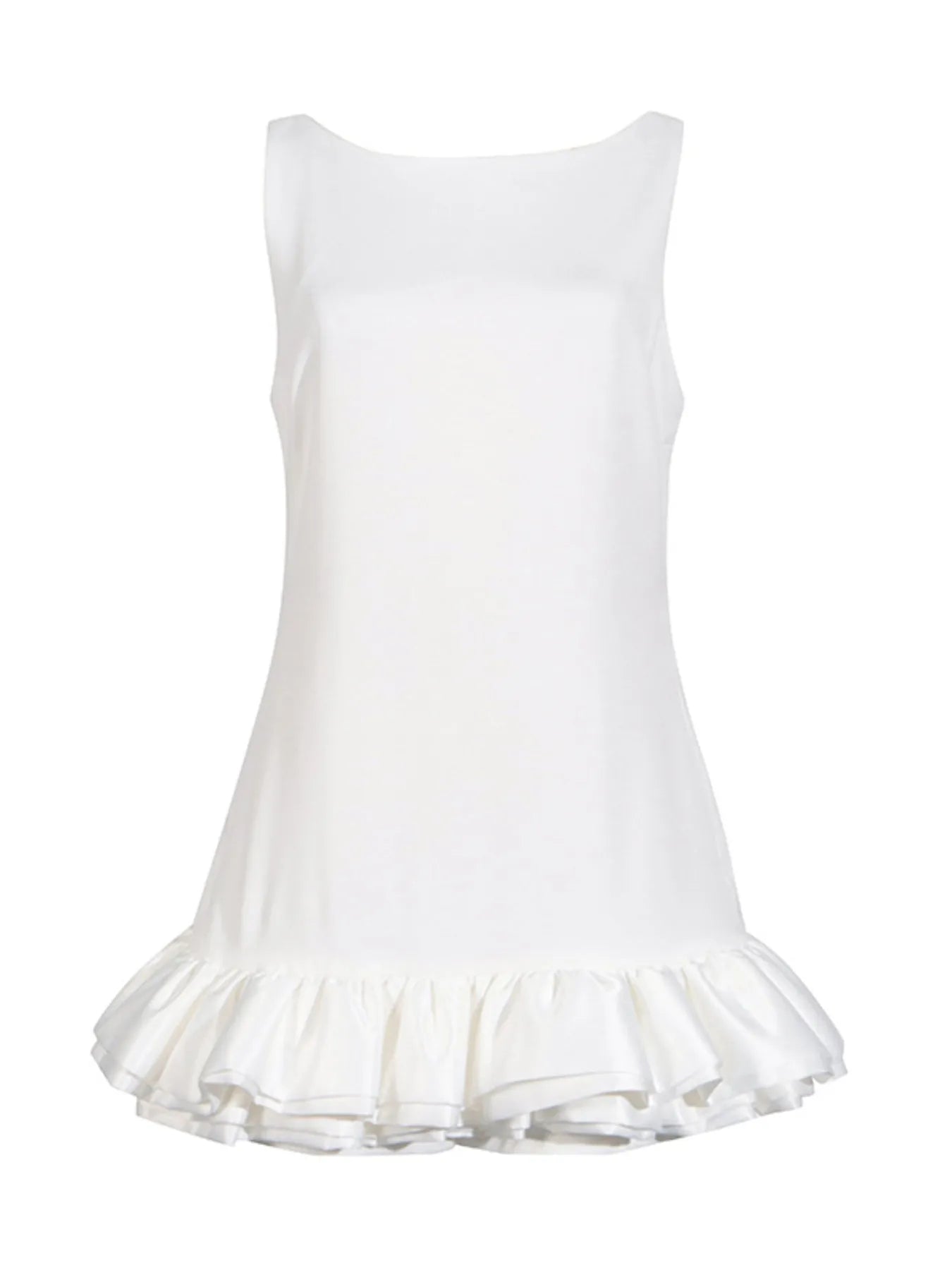 Ruffled Hem Sleeveless Mini Dress