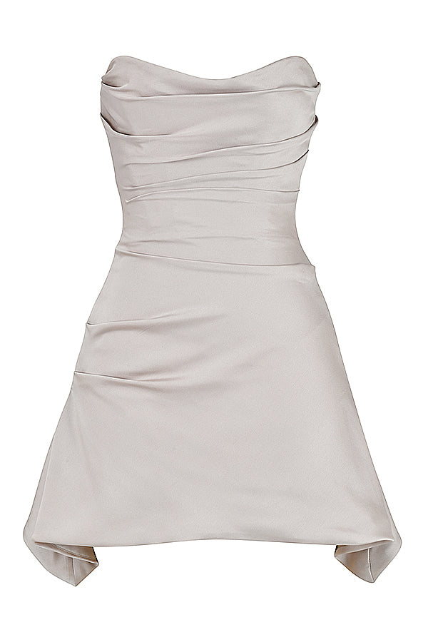 Kellya Manic Draped Strapless Corset Mini Dress