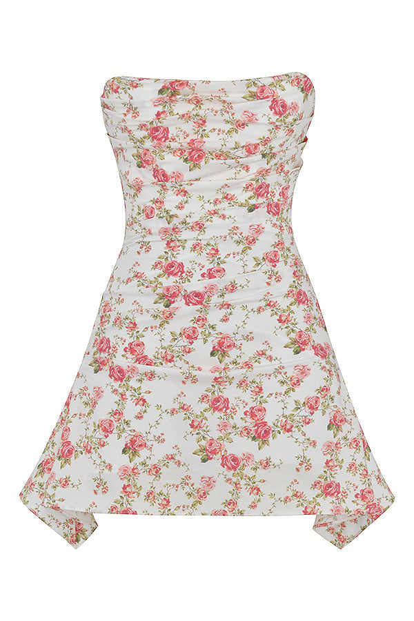 Kellya Manic Draped Strapless Corset Mini Dress