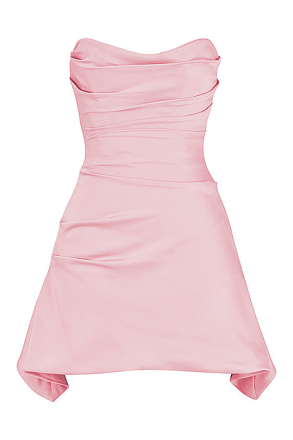 Kellya Manic Draped Strapless Corset Mini Dress