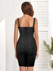 Chic Bandage Dress-Black