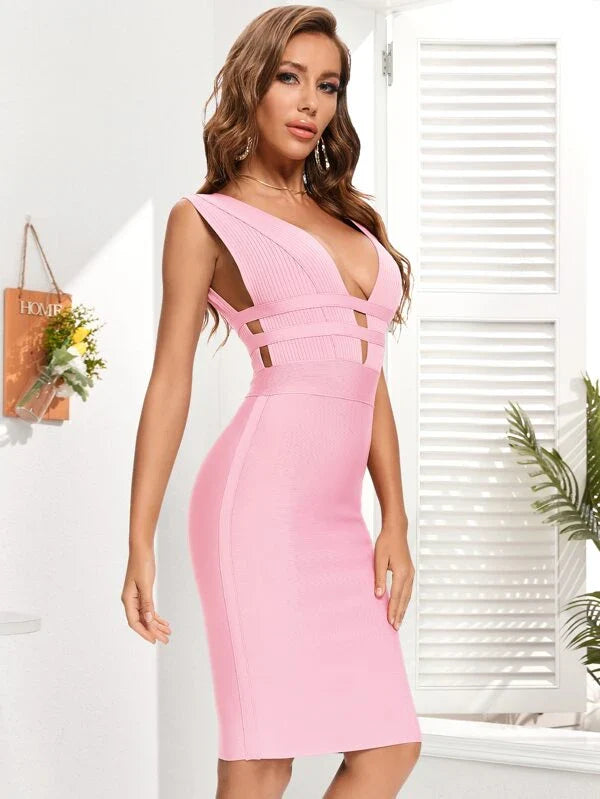 Lemily Cutout Bandage Dress