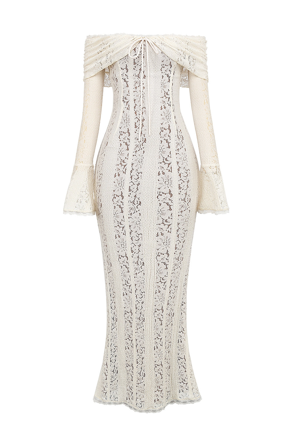 AEILA VINTAGE LACE MAXI DRESS-BLACK