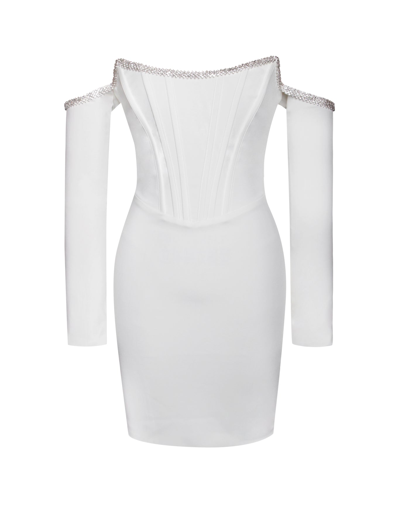 Diamond Long Sleeve Bandage One-piece Dress
