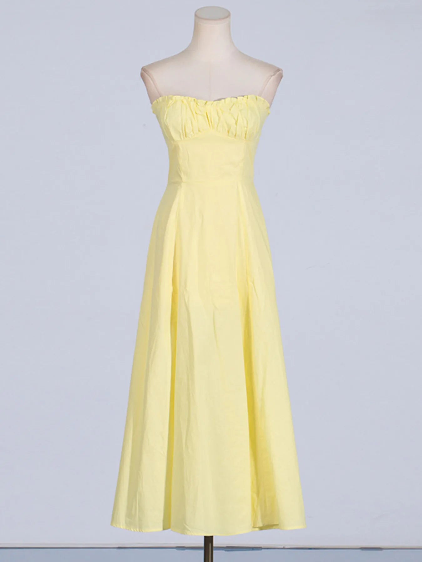 Slit Sleeveless Zip Back Midi Dress