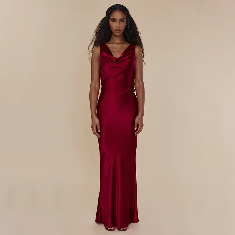 Backless Evening Lace Up Long Dress