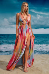 Elerna Strapless Slit Maxi Dress