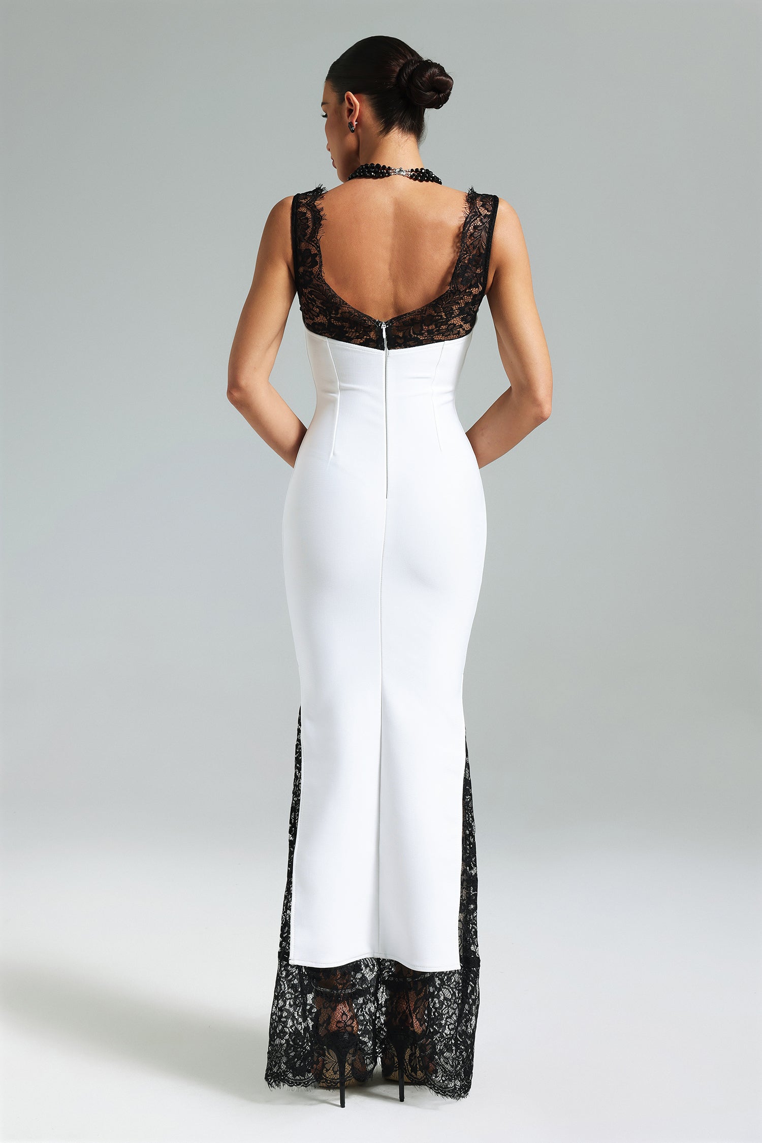 MARIAN GORGEOUS DEEP V NECK MAXI DRESS