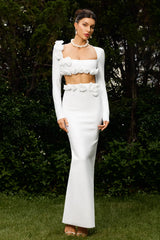 ALANA CUTOUT WHITE BANDAGE DRESS