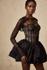 ALAYA CORSET SNATCHED MINI SKIRT