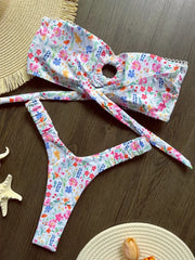 Flower Print Bikini Set