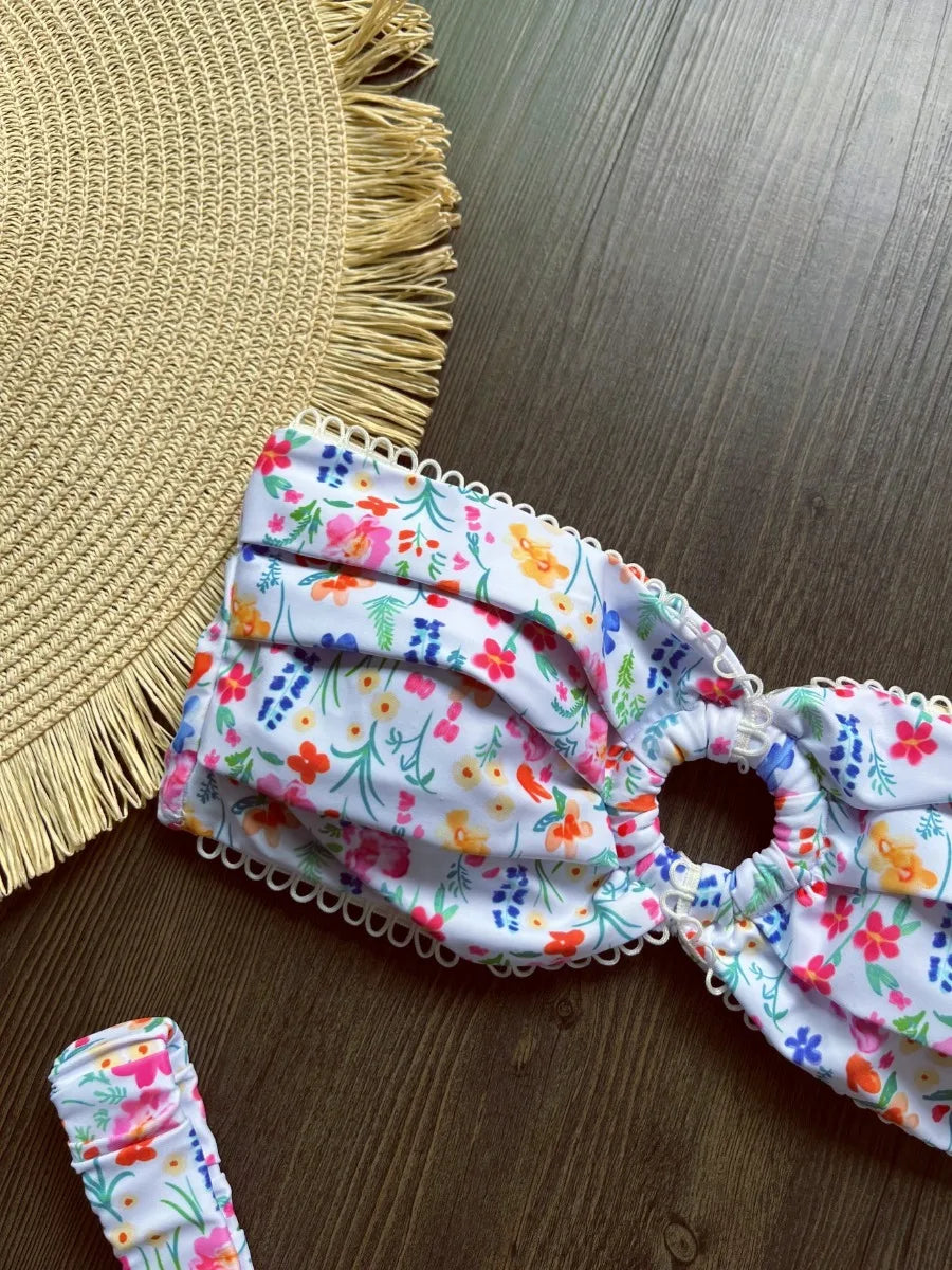 Flower Print Bikini Set