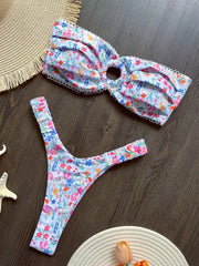 Flower Print Bikini Set