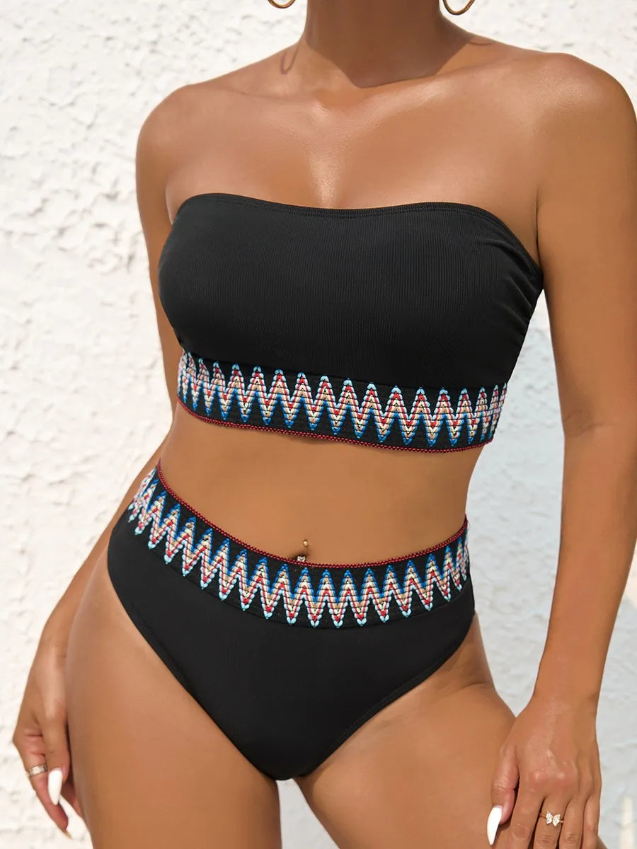 Strapless 2 Piece Bikini Set
