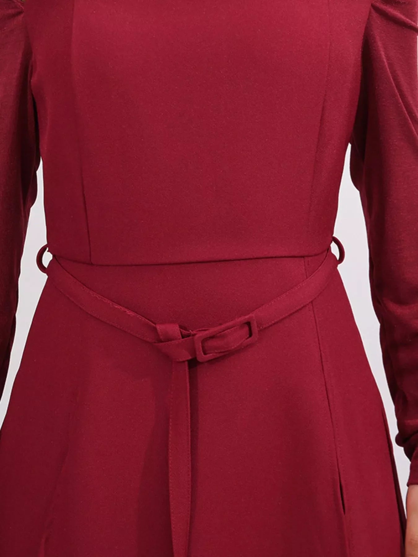 Slit Spaghetti Strap Long Sleeve Dress