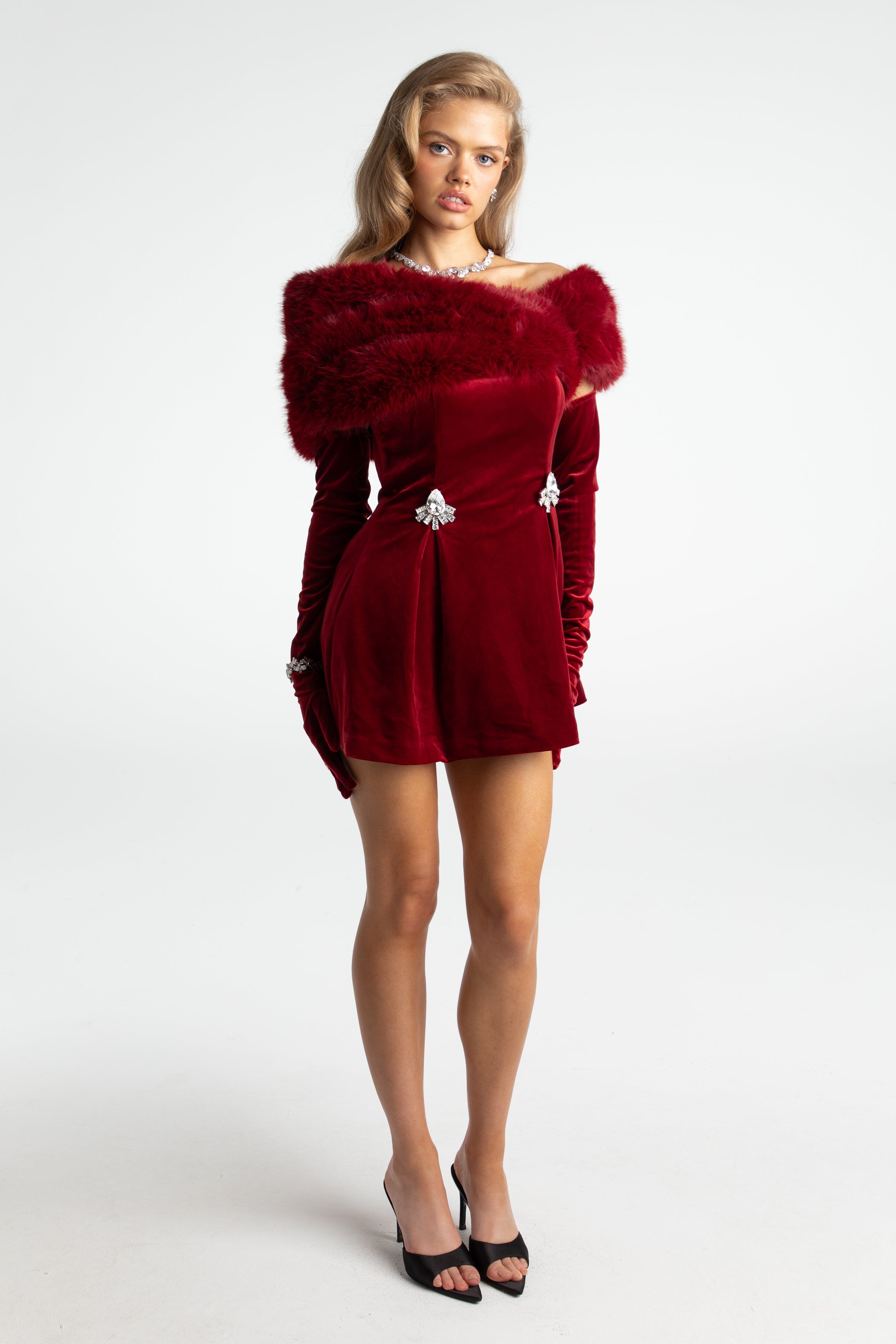 Scarlet Luxe Velvet Dress