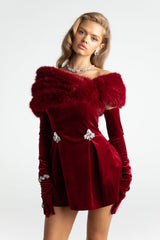 Scarlet Luxe Velvet Dress