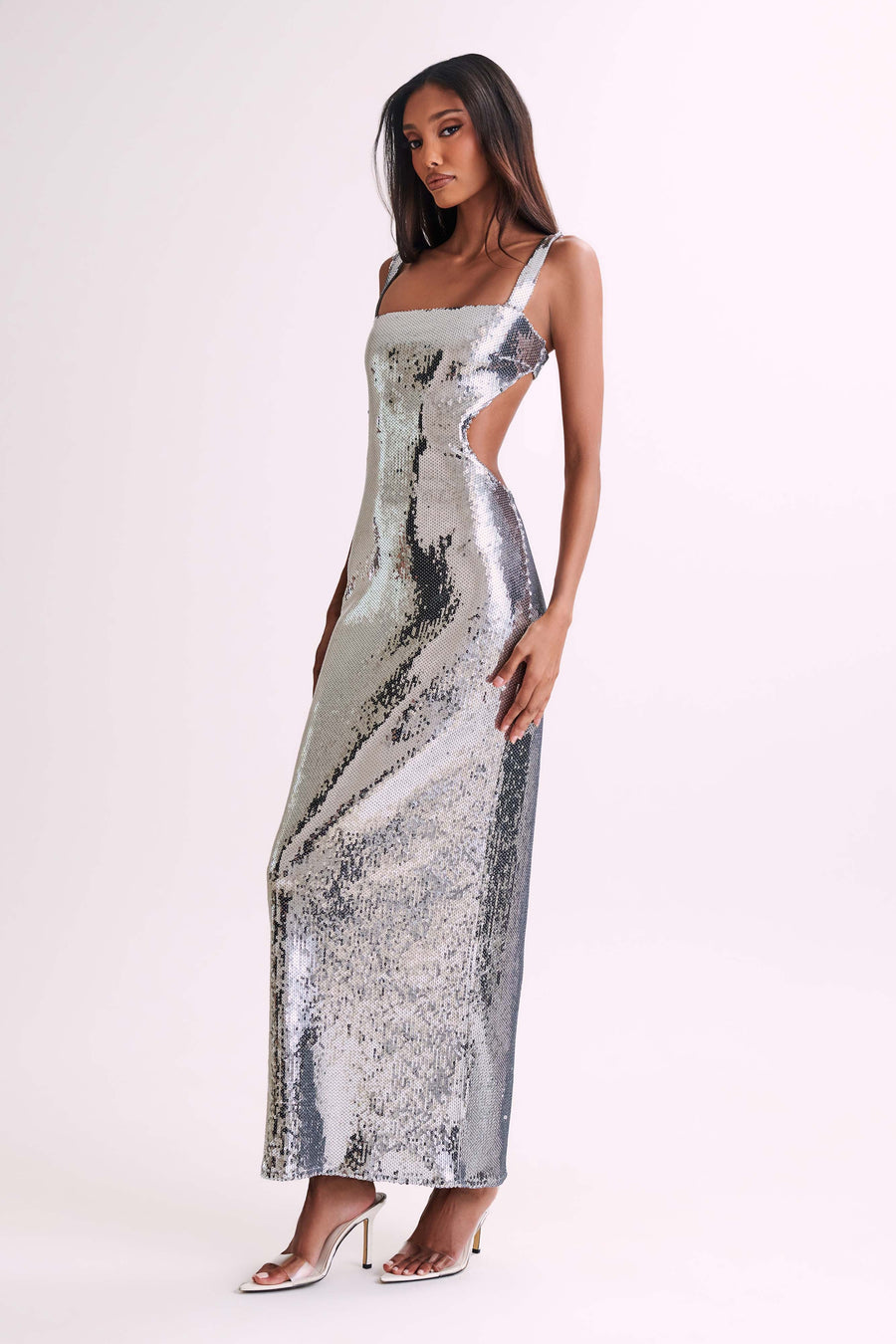 Allure Sequin Cut-Out Backless Dress