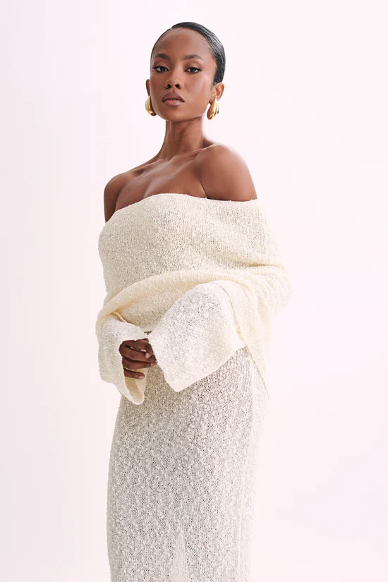 ALLURE BOUCLE MAXI DRESS