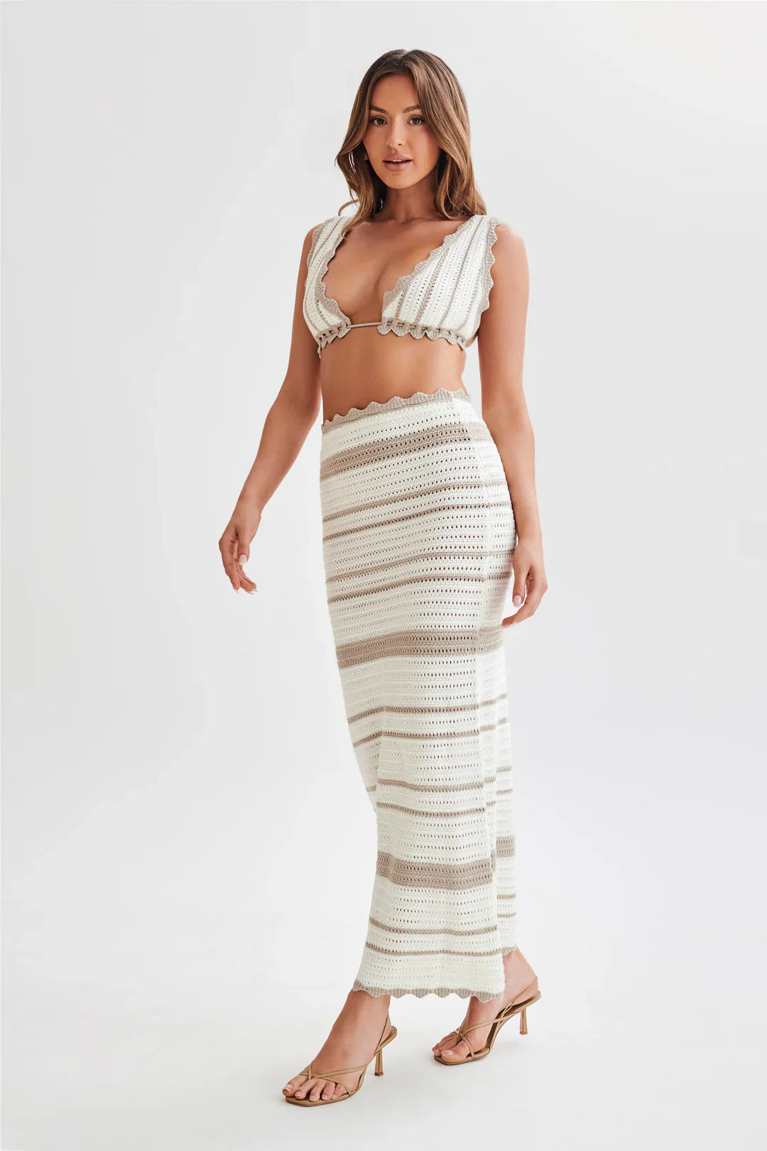 Taria Crochet Fishtail Maxi Skirt Sets