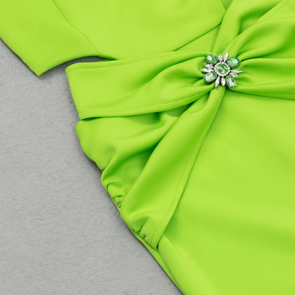 Sling Green Bandage One-piece Dress Women