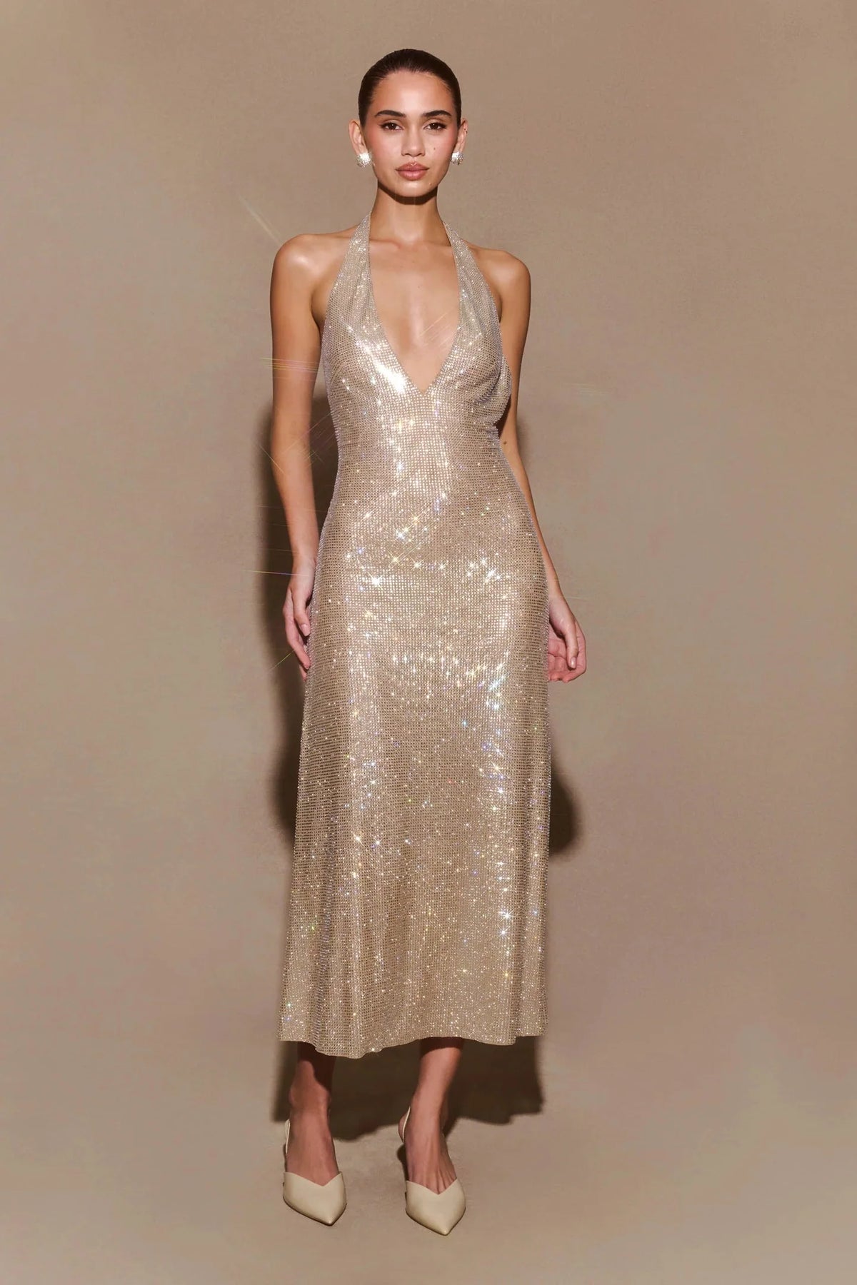 Allure Sparkling Midi party Dress
