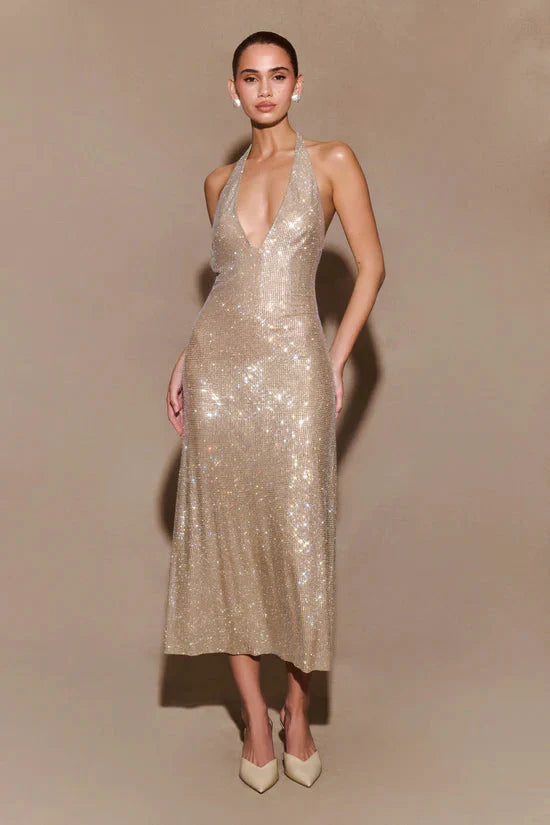 Allure Sparkling Midi party Dress
